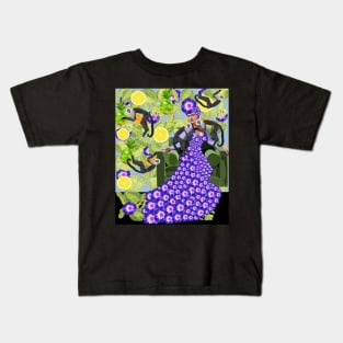 Frida Khalo in Purple Kids T-Shirt